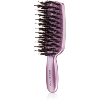 BrushArt Hair Vent blowdry hairbrush with boar bristles perie de par cu peri de nailon și de mistreț - imagine 2